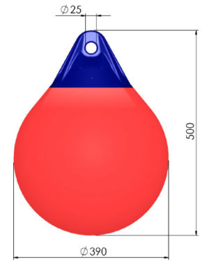 A2 Red Bluetop Buoy