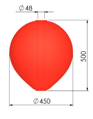 CC3 Polyform Bar Buoy - Red Colour