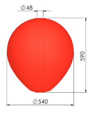 CC4 Polyform Bar Buoy - Red Colour